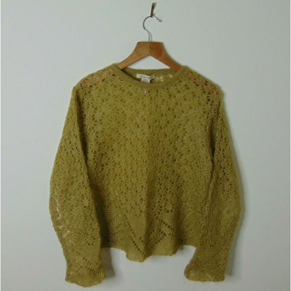 Free People Sweaters - Free People M Open Knit Wool Mohair Sweater Brown
